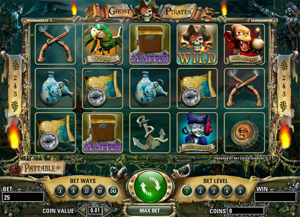 Описание слота «Ghost Pirates» в вирутальном казино Vulkan Royal
